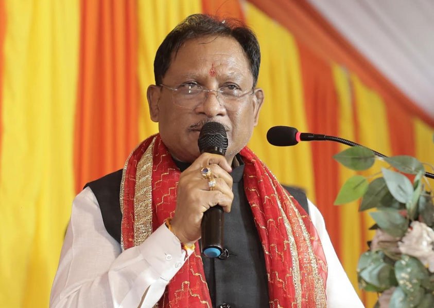 मुख्यमंत्री विष्णु देव साय कोरबा में श्री राम कथा महोत्सव में हुए शामिल