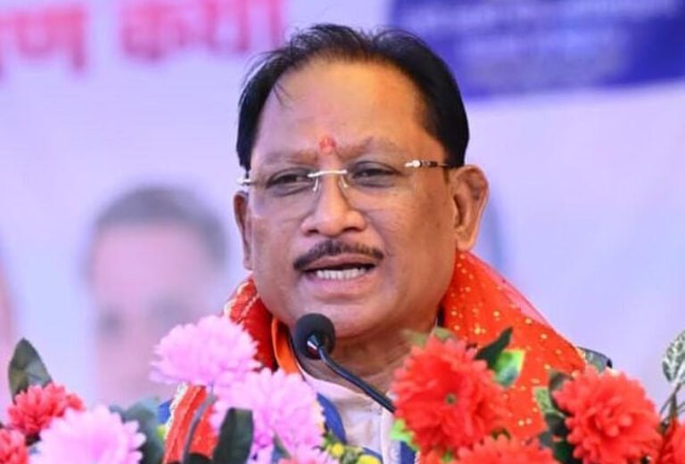 मुख्यमंत्री साय ने जुनवानी नर्मदा धाम में की पंच कुंडीय श्री रुद्र महायज्ञ की परिक्रमा