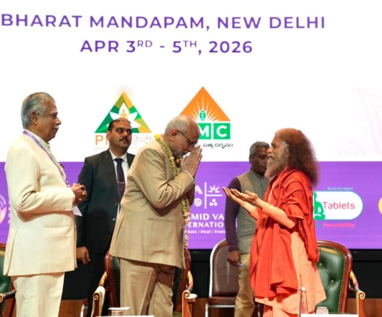 उपराष्ट्रपति राधाकृष्णन ने नई दिल्ली में आयोजित ध्यान नेताओं के वैश्विक सम्मेलन में ध्यान को आंतरिक शांति और स्पष्टता का मार्ग बताया