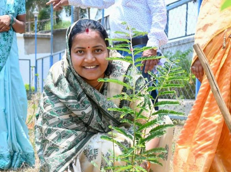 विश्व पर्यावरण दिवस पर मंत्री लक्ष्मी राजवाड़े ने किया पौधरोपण