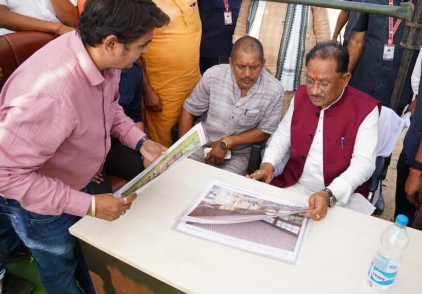 मुख्यमंत्री विष्णुदेव साय ने सलियाटोली में निर्माणाधीन नालंदा परिसर का किया निरीक्षण