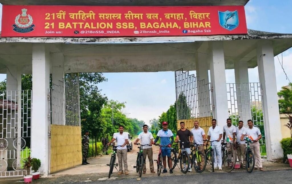 एसएसबी जवानों ने 40 किलोमीटर साइकिल चलाकर सीमा क्षेत्र का किया दौरा