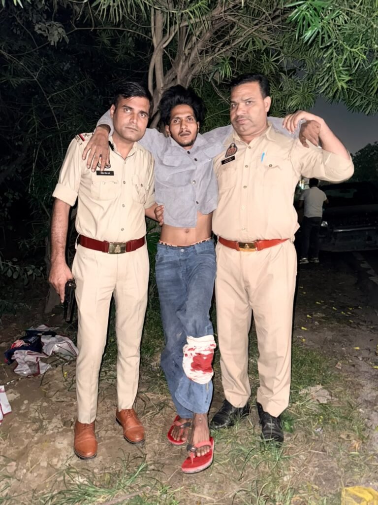 गाजियाबाद के इंदिरापुरम में पुलिस मुठभेड़, पैर में गोली लगने के बाद कथित स्नैचर गिरफ्तार