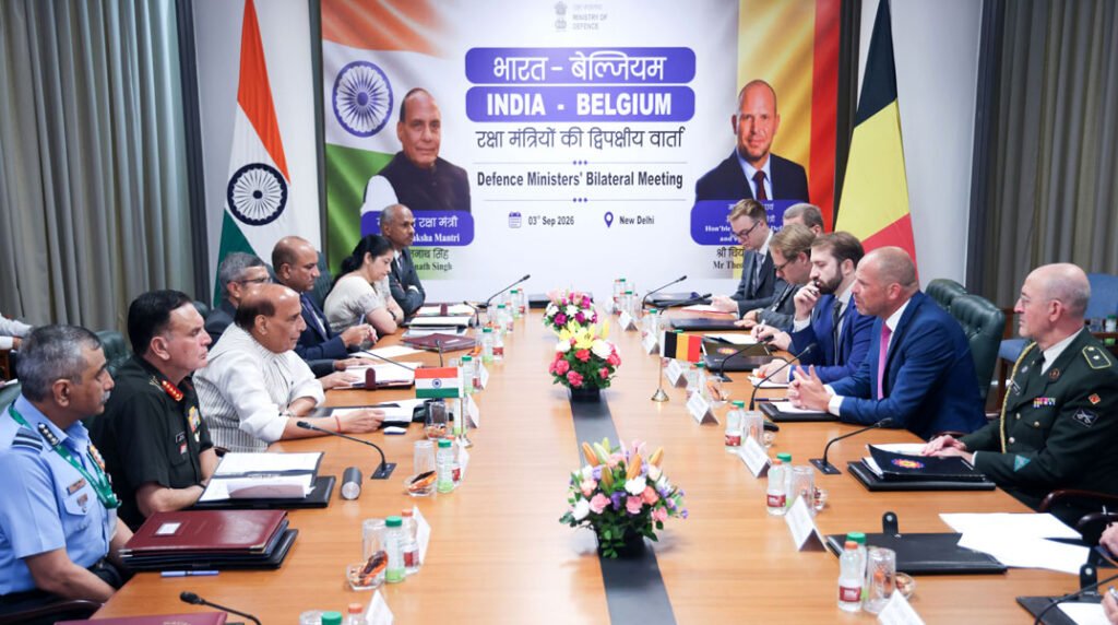 रक्षा मंत्री ने नई दिल्ली में बेल्जियम के रक्षा मंत्री के साथ द्विपक्षीय वार्ता की