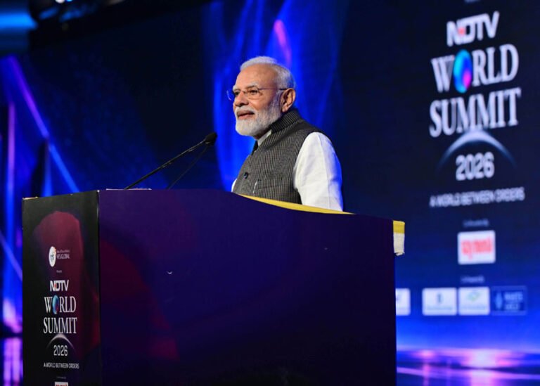 प्रधानमंत्री नरेन्द्र मोदी ने नई दिल्ली में एनडीटीवी वर्ल्ड समिट 2026 को संबोधित किया