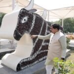 आशीर्वाद का दीया आयोजन के तहत उपयोग किए गए दीयों से बनी नंदी की भव्य आकृति, मुख्यमंत्री ने की सराहना